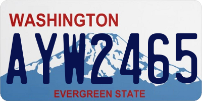 WA license plate AYW2465