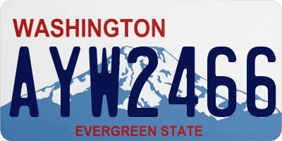 WA license plate AYW2466