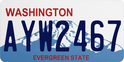 WA license plate AYW2467