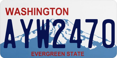 WA license plate AYW2470
