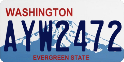 WA license plate AYW2472