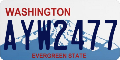 WA license plate AYW2477