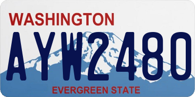 WA license plate AYW2480