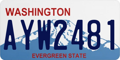 WA license plate AYW2481