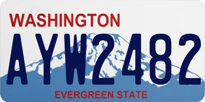 WA license plate AYW2482