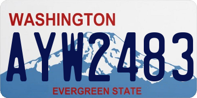 WA license plate AYW2483