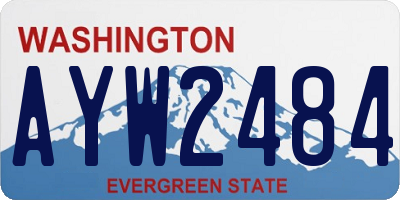 WA license plate AYW2484