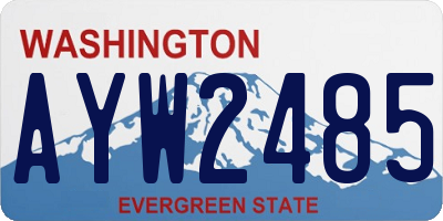 WA license plate AYW2485