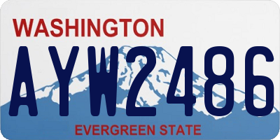 WA license plate AYW2486