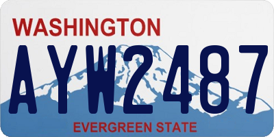 WA license plate AYW2487