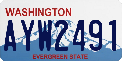 WA license plate AYW2491