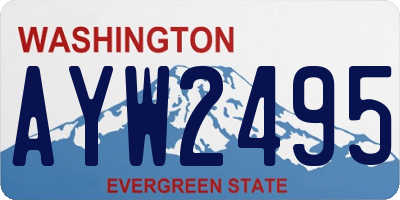 WA license plate AYW2495