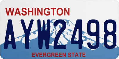 WA license plate AYW2498