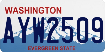 WA license plate AYW2509