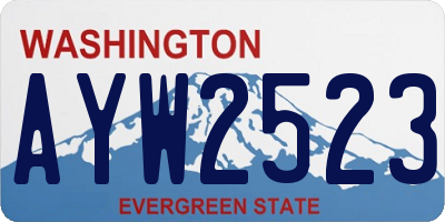 WA license plate AYW2523