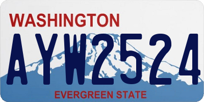 WA license plate AYW2524