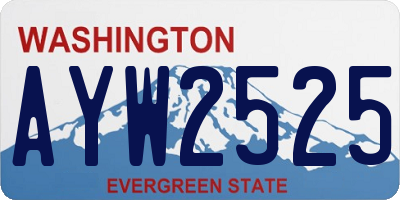 WA license plate AYW2525