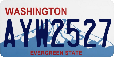 WA license plate AYW2527