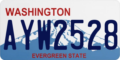 WA license plate AYW2528