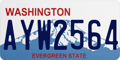 WA license plate AYW2564