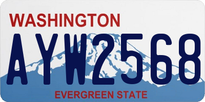 WA license plate AYW2568