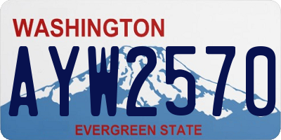 WA license plate AYW2570