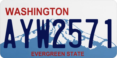 WA license plate AYW2571