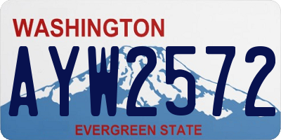 WA license plate AYW2572