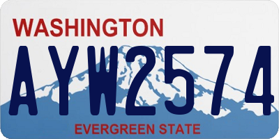 WA license plate AYW2574