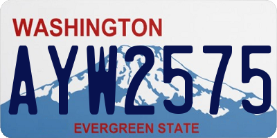 WA license plate AYW2575