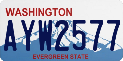 WA license plate AYW2577