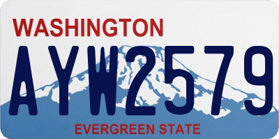 WA license plate AYW2579