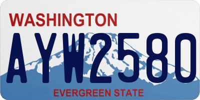 WA license plate AYW2580
