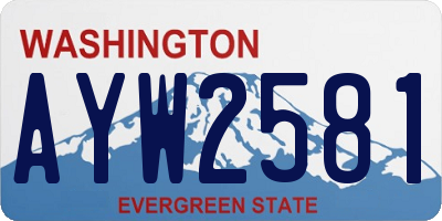 WA license plate AYW2581