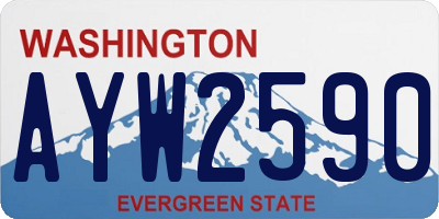 WA license plate AYW2590