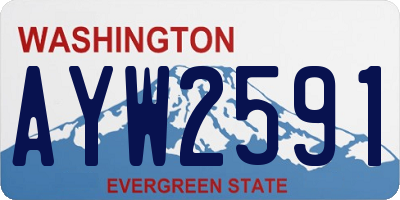 WA license plate AYW2591