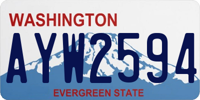 WA license plate AYW2594