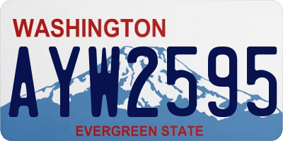 WA license plate AYW2595