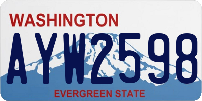 WA license plate AYW2598