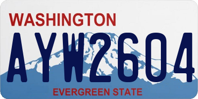 WA license plate AYW2604