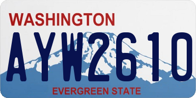 WA license plate AYW2610