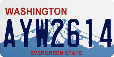 WA license plate AYW2614