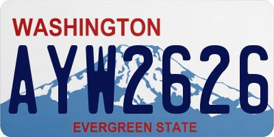 WA license plate AYW2626