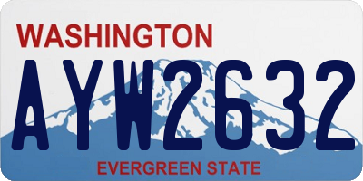 WA license plate AYW2632