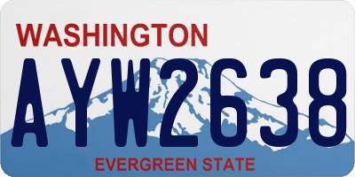WA license plate AYW2638