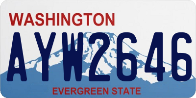 WA license plate AYW2646