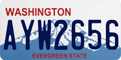 WA license plate AYW2656