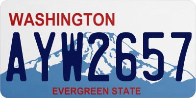 WA license plate AYW2657