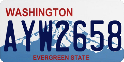 WA license plate AYW2658