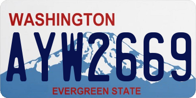 WA license plate AYW2669